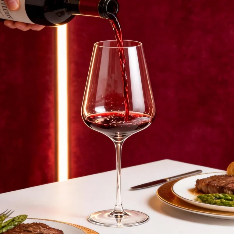 KAMMAK Crystal Red Wine Glasses Set of 2, Bordeaux Stemmed Glasses – DY023 – detail view 1