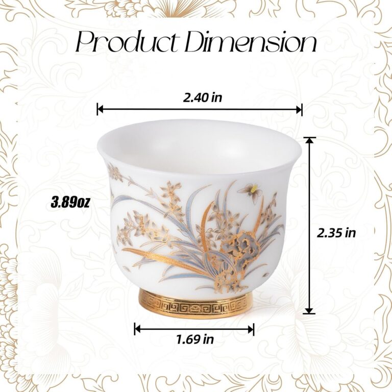 Ceramic Tea Cups dimensions and product details