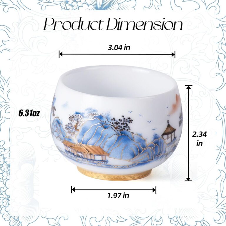 Ceramic Tea Cups dimensions and product details