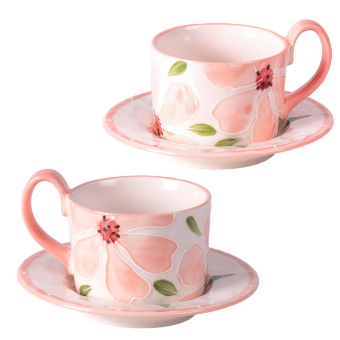 KAMMAK 8CZGX020 ceramic cup and saucer front view for product display