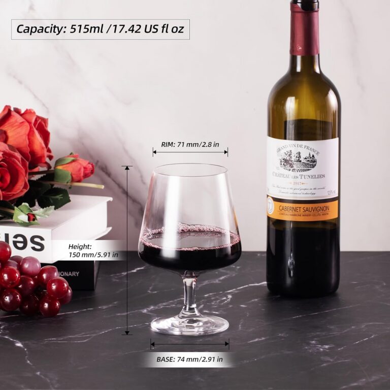 Cognac Glasses dimensions and product details