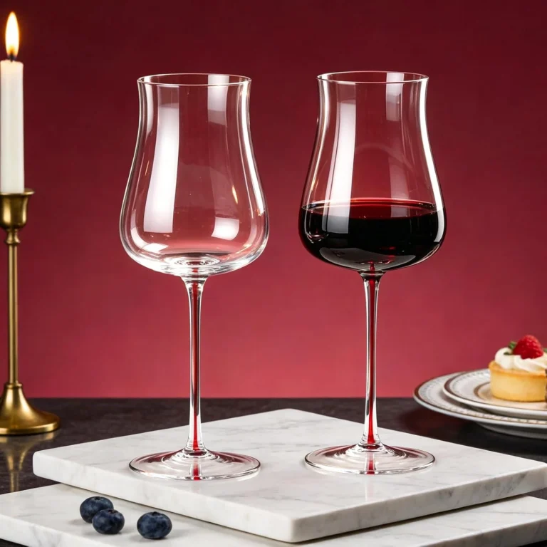 KAMMAK Crystal Red Wine Glasses Set of 2, Bordeaux Stemmed Glasses – DY003 – detail view 3