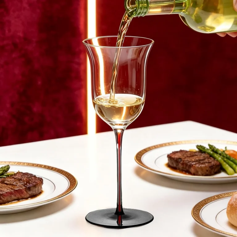 KAMMAK Crystal Red Wine Glasses Set of 2, Bordeaux Stemmed Glasses – DY004 – detail view 1