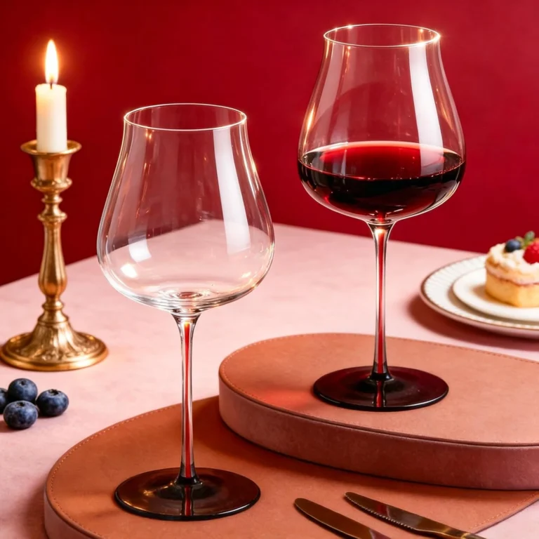 KAMMAK Crystal Red Wine Glasses Set of 2, Bordeaux Stemmed Glasses – DY007 – detail view 3