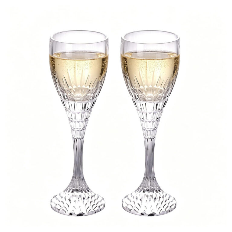 KAMMAK vintage crystal champagne glasses set of 2