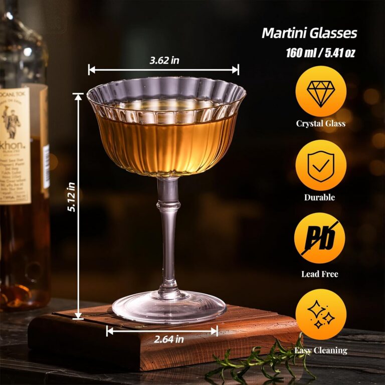 Martini Glasses dimensions and product details