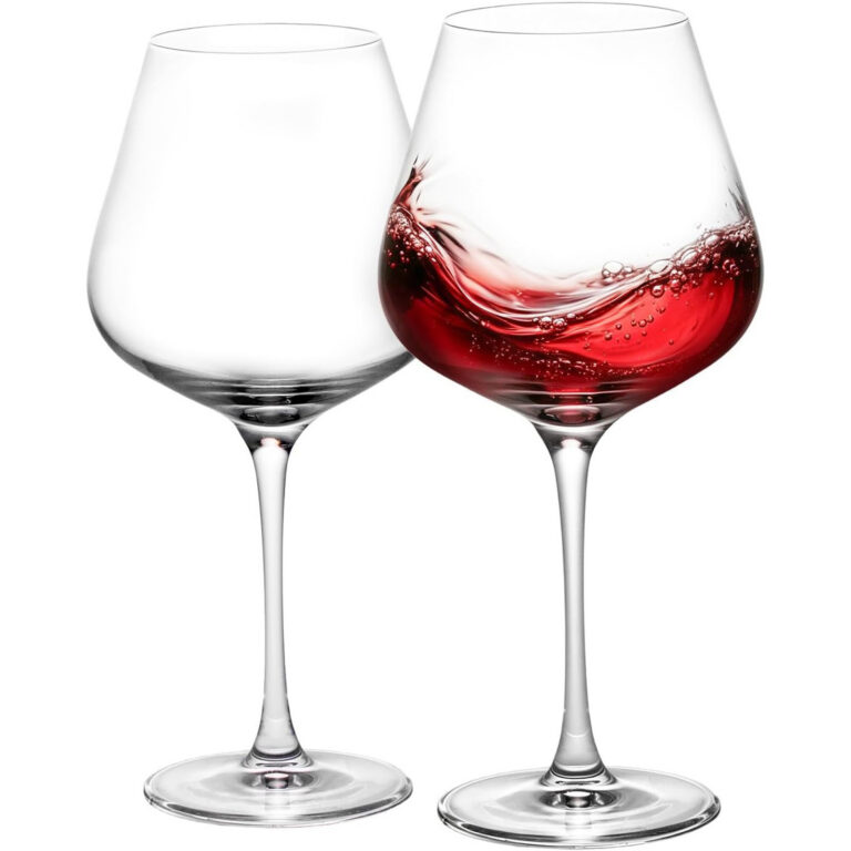 KAMMAK Crystal Red Wine Glasses Set of 2, Bordeaux Stemmed Glasses, DY026 – detail view 1