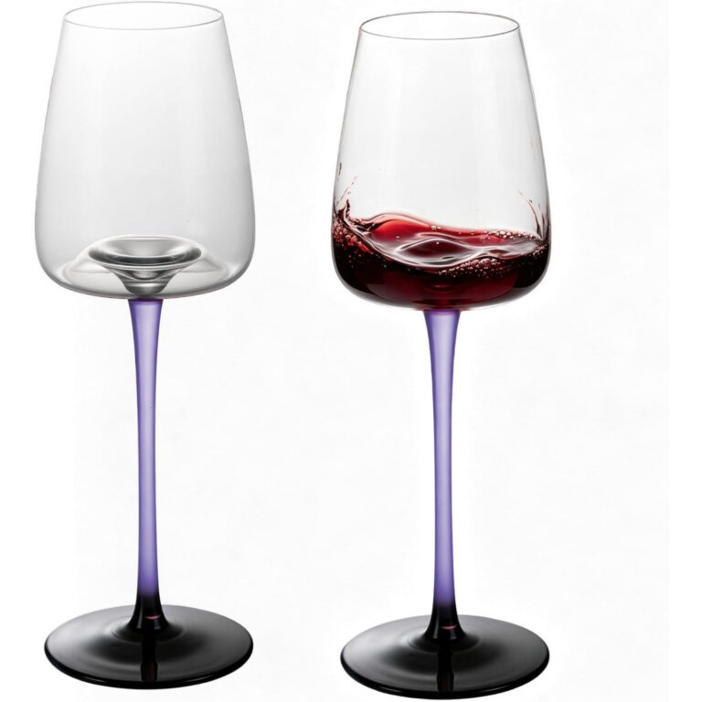 KAMMAK Crystal Red Wine Glasses Set of 2, Bordeaux Stemmed Glasses, XH041 – detail view 1