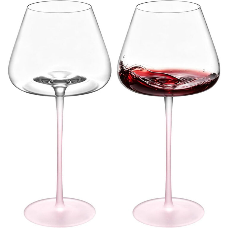 KAMMAK Crystal Red Wine Glasses Set of 2, Bordeaux Stemmed Glasses, XH057 – detail view 1