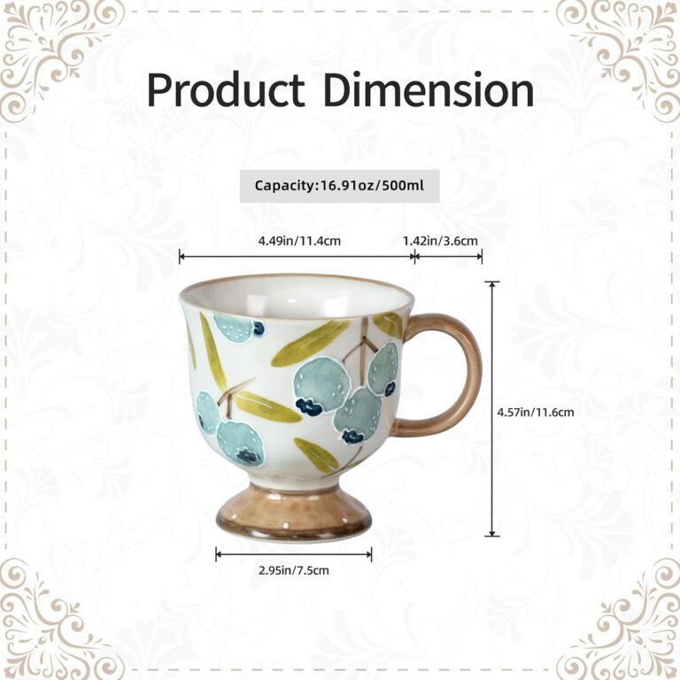 Ceramic Tea Cups dimensions and product details