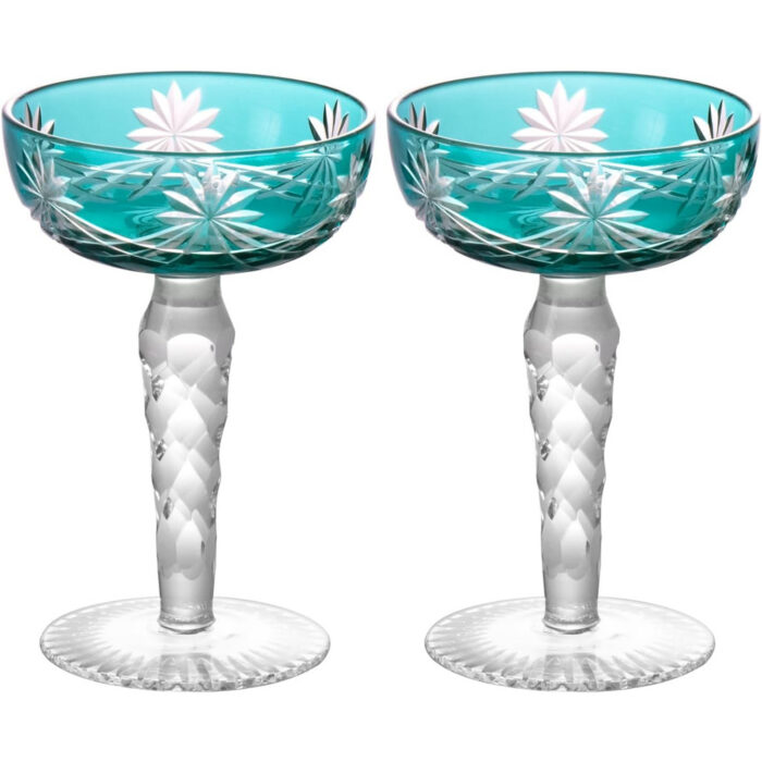 kammak-green-vintage-coupe-martini-glasses-set-of-2-5-41-oz-rs029-main.jpg KAMMAK 8KPRS029 home decor product front view for product display