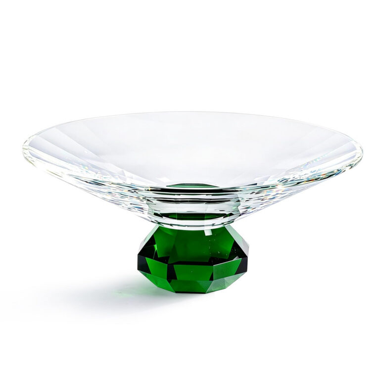 KAMMAK Large Green Crystal Glass Fruit Bowl – WY040 – detail view 1
