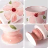 KAMMAK 8CZGX017 ceramic cup and saucer styled home decor setting image 5