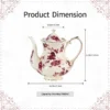 KAMMAK 8CZSY018 ceramic teapot side angle view showing silhouette