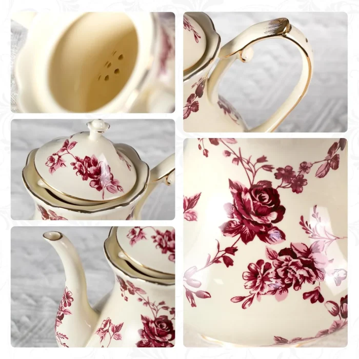 KAMMAK 8CZSY018 ceramic teapot scale and proportion view image 6