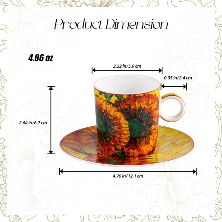 Tea Cups And Saucers dimensions and product details