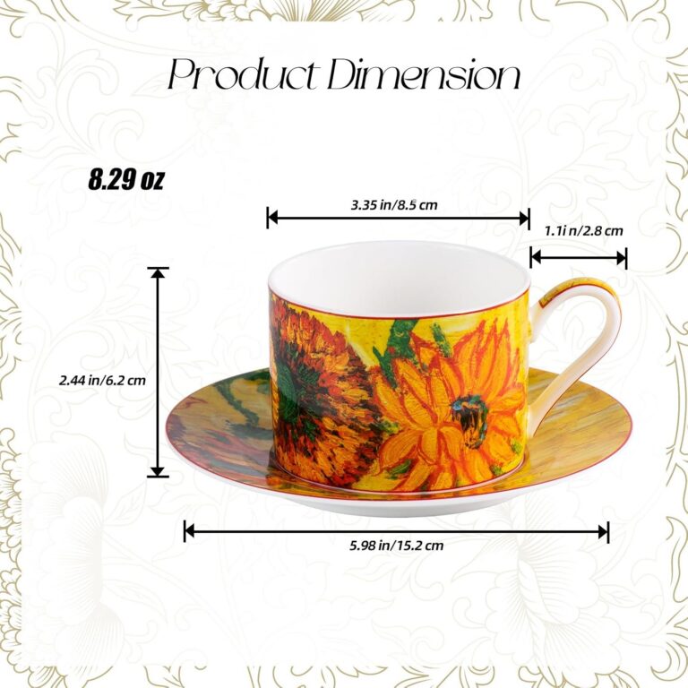 Tea Cups And Saucers dimensions and product details
