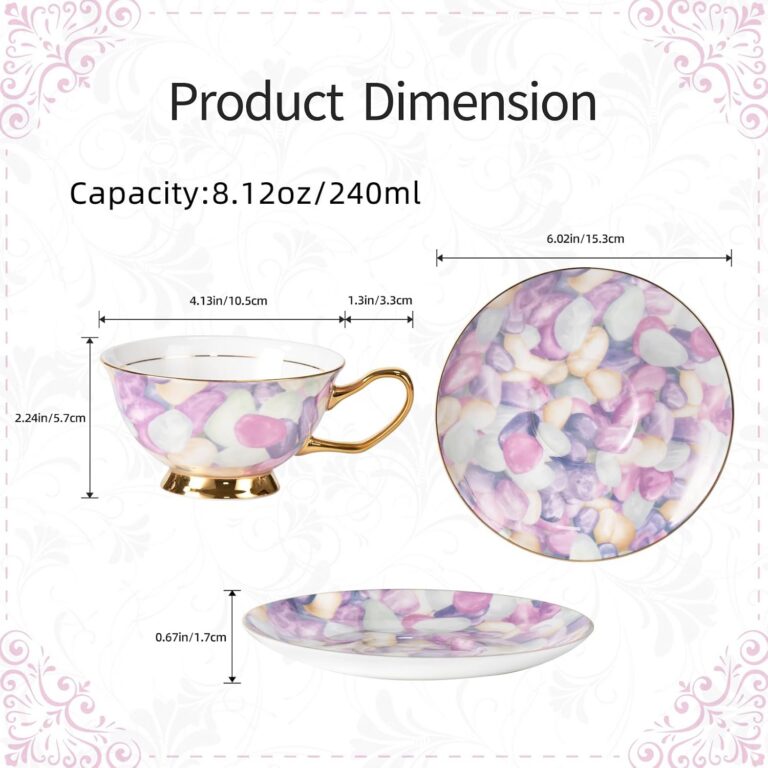 Tea Cups And Saucers dimensions and product details