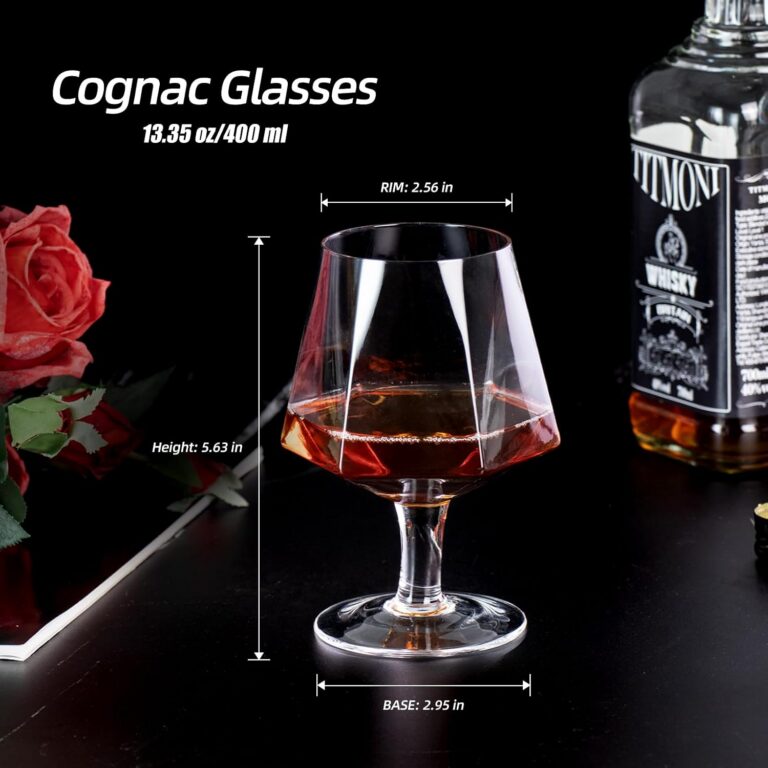 Cognac Glasses dimensions and product details