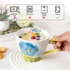 KAMMAK 8CZGX027 ceramic cup and saucer styled home decor setting image 5