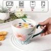 KAMMAK 8CZGX030 ceramic cup and saucer styled home decor setting image 5