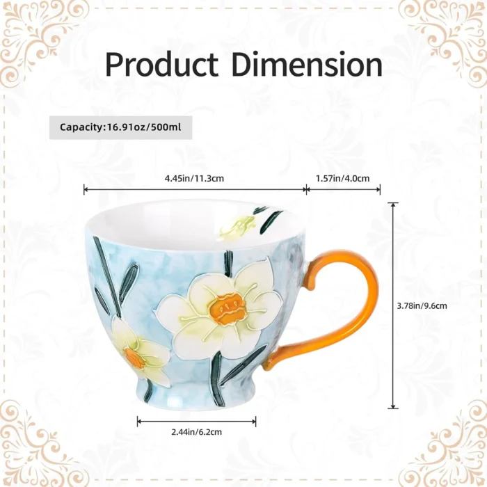 KAMMAK 8CZGX032 ceramic cup and saucer shape and proportion detail image 3