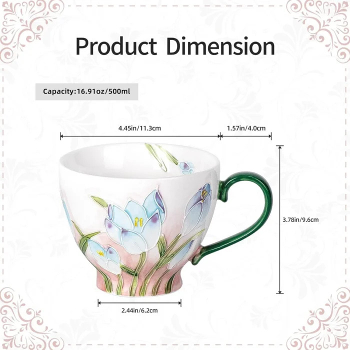 KAMMAK 8CZGX037 ceramic cup and saucer shape and proportion detail image 3
