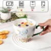 KAMMAK 8CZGX037 ceramic cup and saucer styled home decor setting image 5