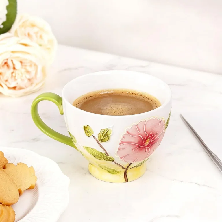 KAMMAK Spring Blossom Floral Ceramic Goblet – GX028 – detail view 3