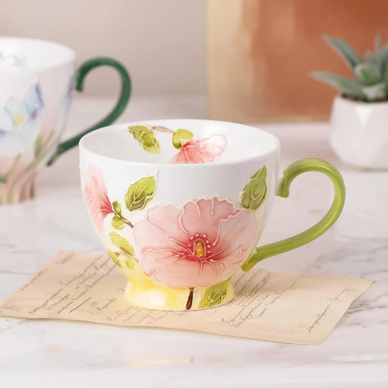 KAMMAK Spring Blossom Floral Ceramic Goblet – GX028 – detail view 1