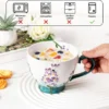 KAMMAK 8CZGX031 ceramic cup and saucer styled home decor setting image 5