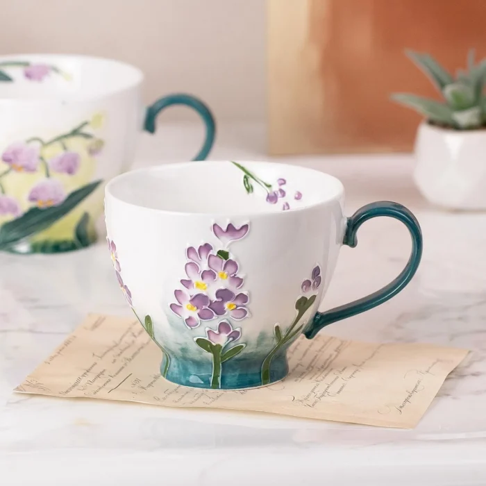 KAMMAK 8CZGX031 ceramic cup and saucer front view for product display