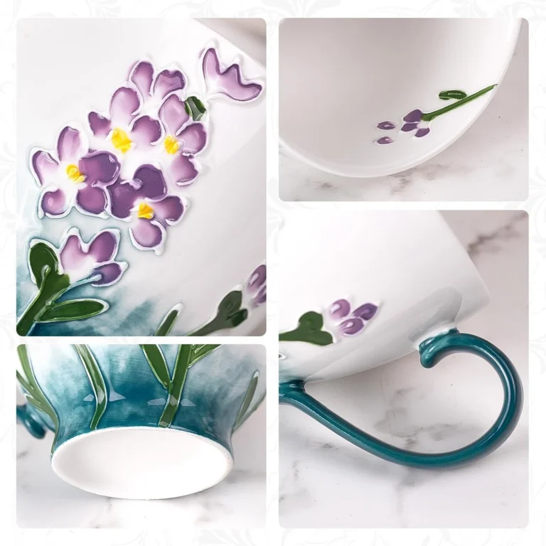 KAMMAK Spring Lily of the Valley Ceramic Goblet – GX031 – detail view 4