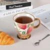 KAMMAK 8CZGX022 ceramic cup and saucer front view for product display