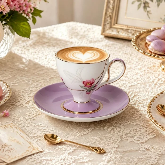 tea-cup-set-4 KAMMAK 8CZRX015+16 ceramic cup and saucer scale and proportion view image 6