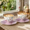 tea-cup-set-cherry-strawberry-6 KAMMAK 8CZRX021+22 ceramic cup and saucer decorative craft detail image 7