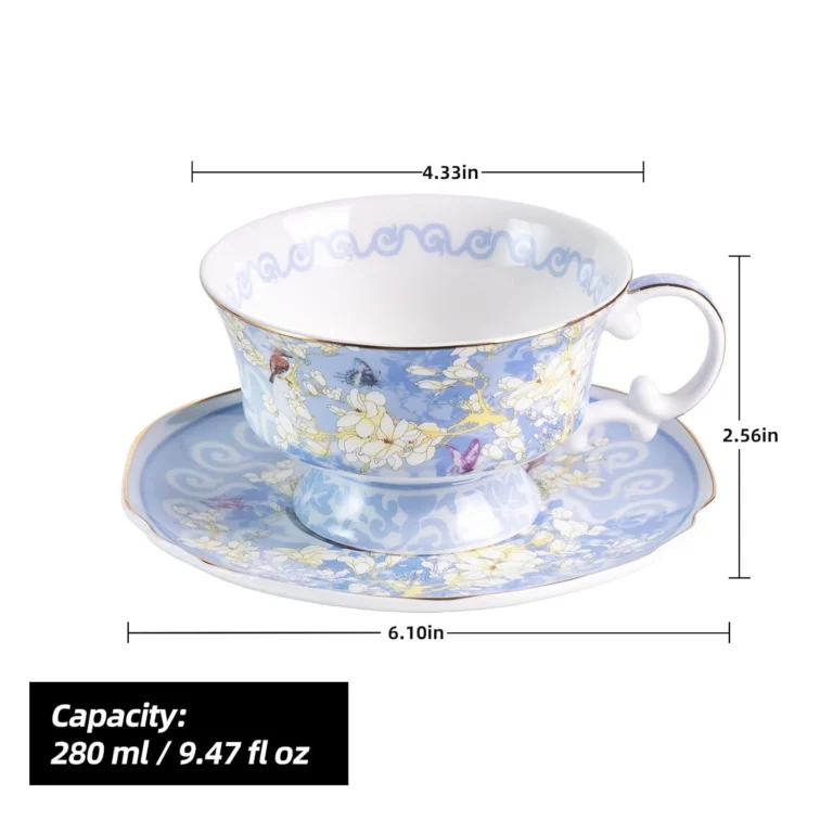 KAMMAK 8CZYX027+28 two 280 ml tea cups with matching saucers