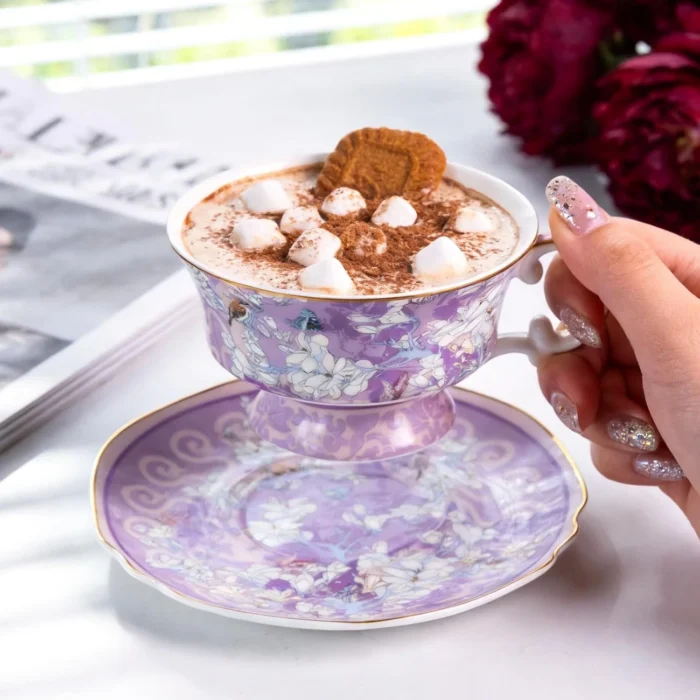 KAMMAK 8CZYX027+28 ceramic cup and saucer close-up material texture detail image 4