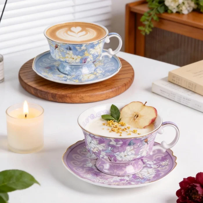 KAMMAK 8CZYX027+28 ceramic cup and saucer front view for product display