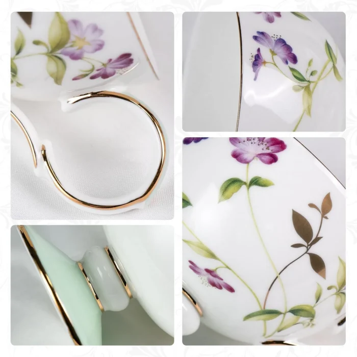 tea-cup-set-february-orchid-2 KAMMAK 8CZRX023 ceramic cup and saucer close-up material texture detail image 4