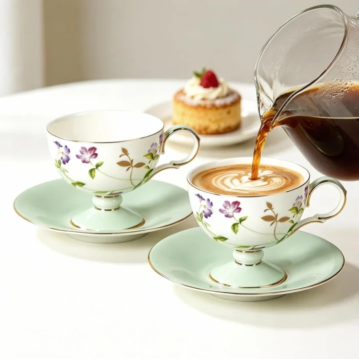 tea-cup-set-february-orchid-4 KAMMAK 8CZRX023 ceramic cup and saucer scale and proportion view image 6