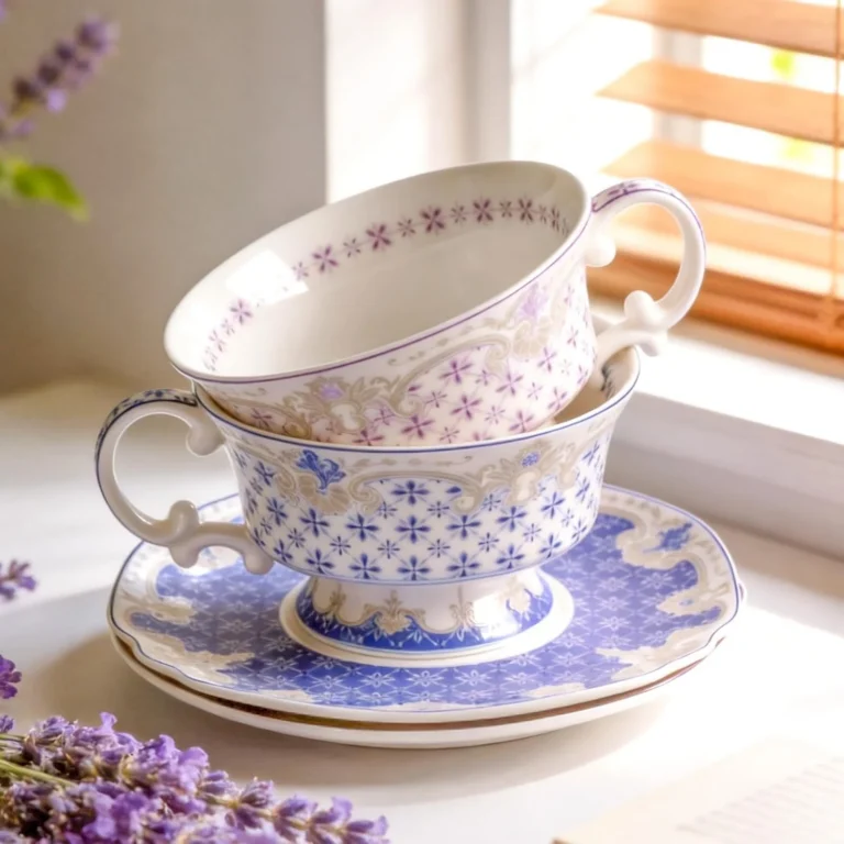 Floral Grove tea set presentation