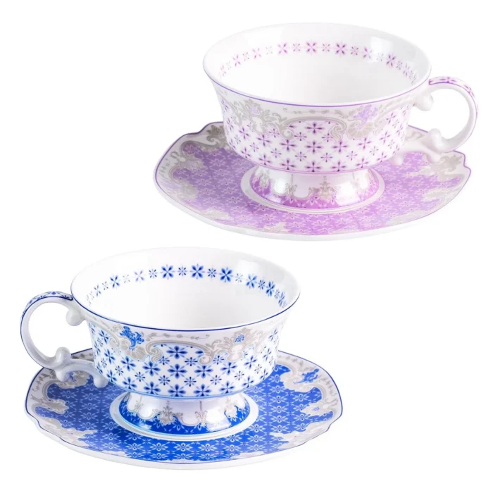 KAMMAK 8CZYX025+26 ceramic cup and saucer side angle view showing silhouette