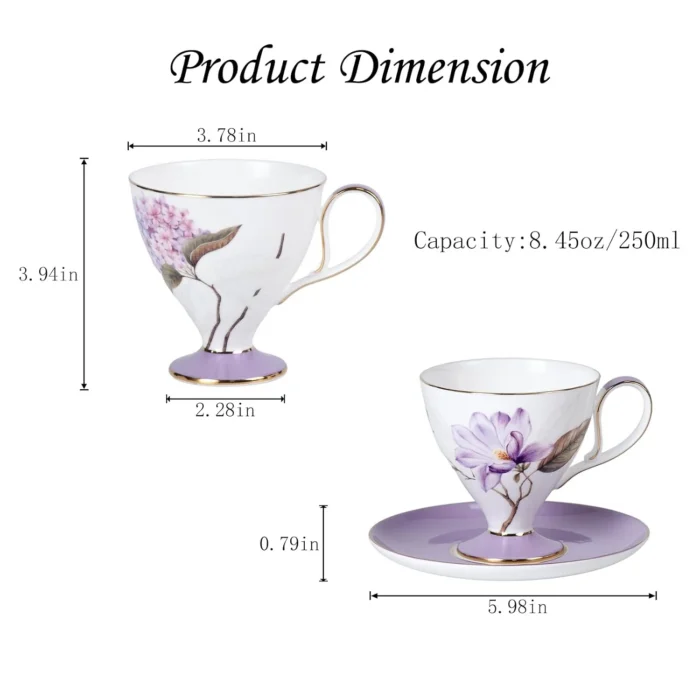 tea-cup-set-magnolia-hydrangea-1 KAMMAK 8CZRX017+18 ceramic cup and saucer shape and proportion detail image 3