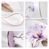 tea-cup-set-magnolia-hydrangea-2 KAMMAK 8CZRX017+18 ceramic cup and saucer close-up material texture detail image 4