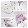 tea-cup-set-magnolia-hydrangea-3 KAMMAK 8CZRX017+18 ceramic cup and saucer styled home decor setting image 5