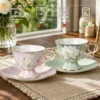 tea-cup-set-sweet-dream-lotus-melody-6 KAMMAK 8CZRX019+20 ceramic cup and saucer decorative craft detail image 7