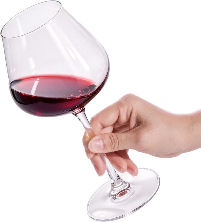 KAMMAK Red & White Wine Glasses Set of 4, Crystal Stemmed Glasses, DY039 KAMMAK 8KPDY039 wine glasses styled on dining table image 5