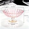kammak-pink-footed-glass-fruit-bowl-lws014-5 KAMMAK 8KPLWS014 home decor product styled home decor setting image 5