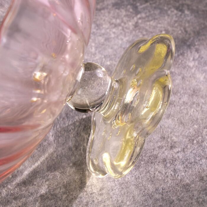 kammak-pink-footed-glass-fruit-bowl-lws014-7 KAMMAK 8KPLWS014 home decor product decorative craft detail image 7